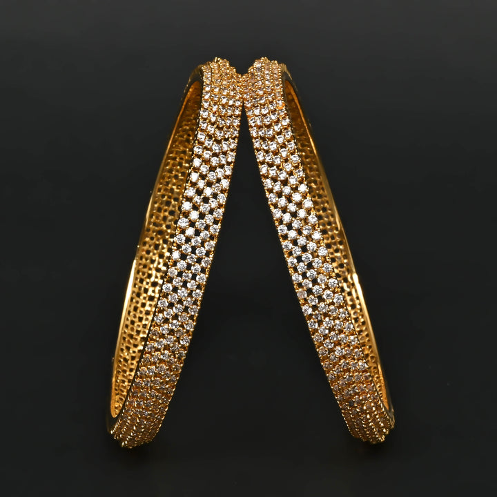 CZ Gold Finish Bangles