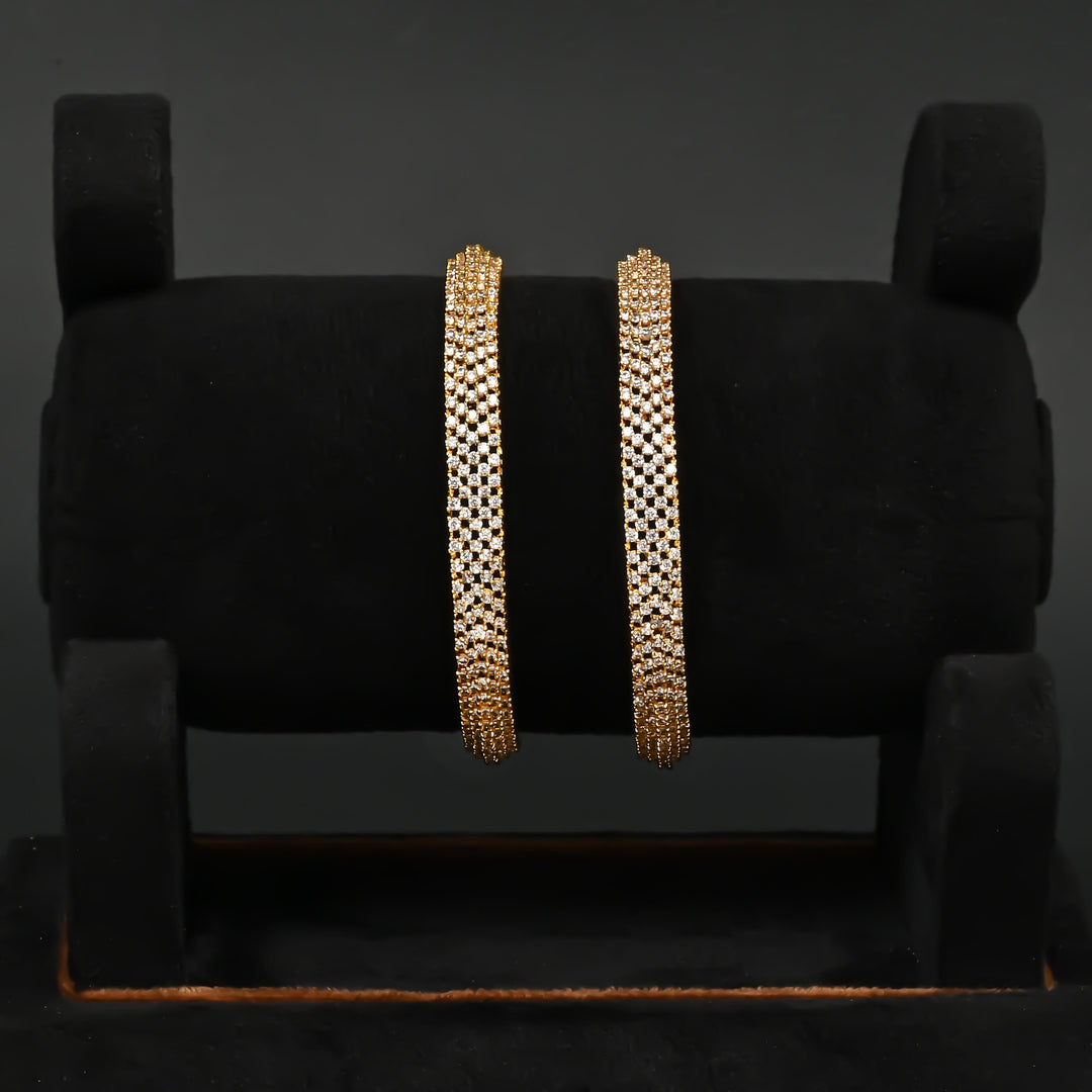 CZ Gold Finish Bangles