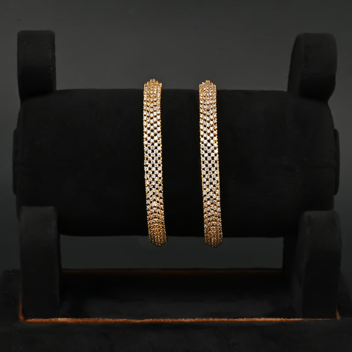 CZ Gold Finish Bangles