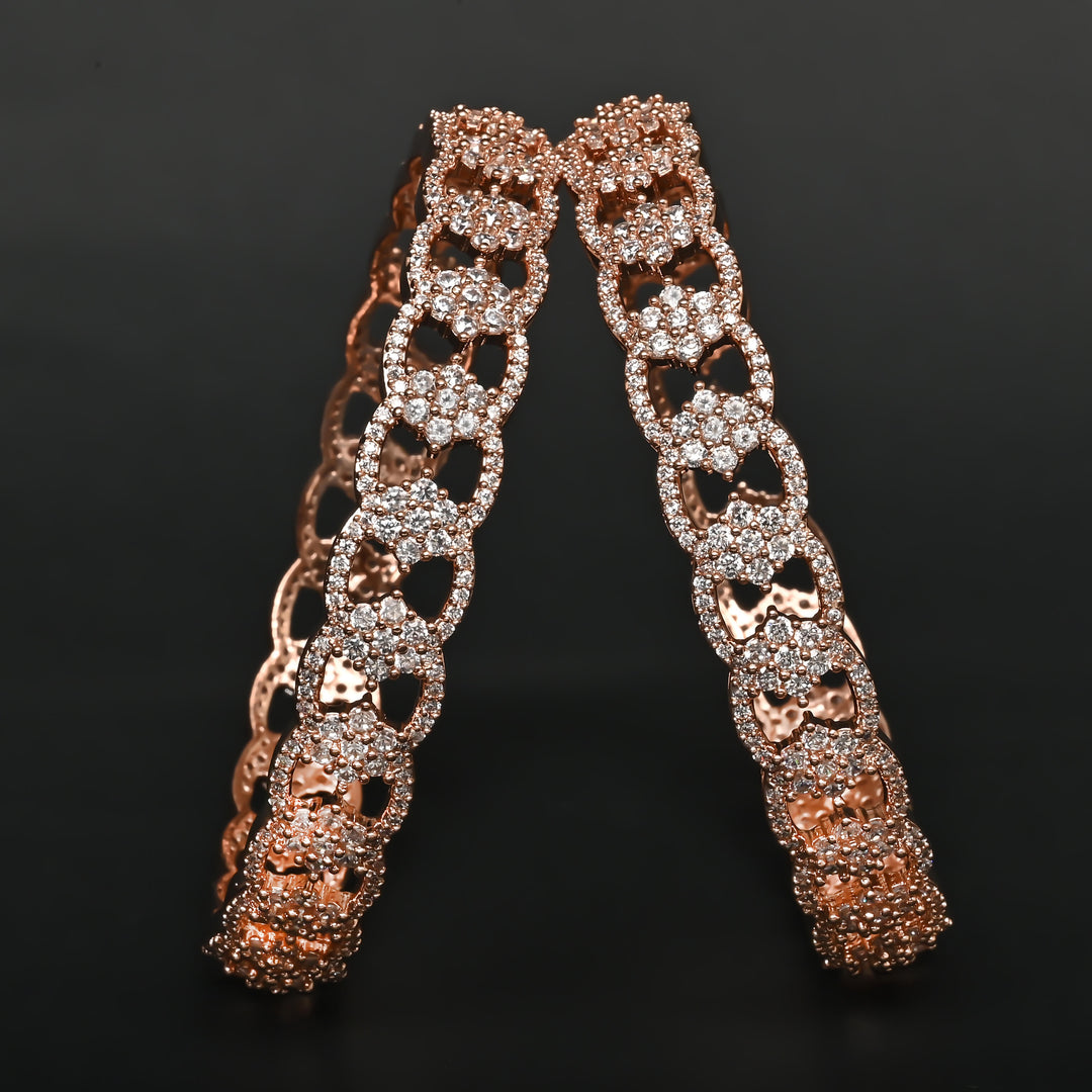 CZ Rose Gold Bangles