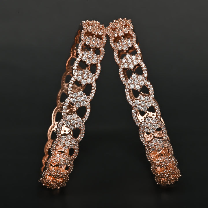 CZ Rose Gold Bangles