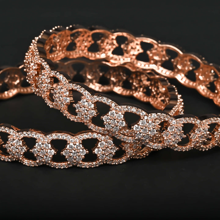 CZ Rose Gold Bangles