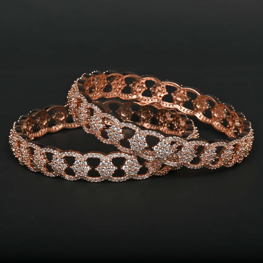 CZ Rose Gold Bangles
