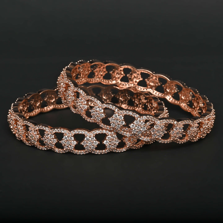 CZ Rose Gold Bangles