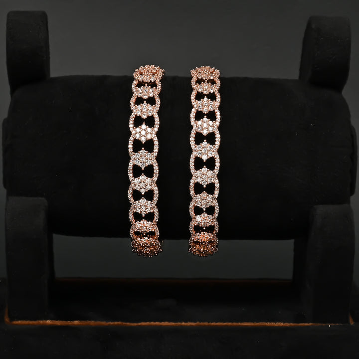 CZ Rose Gold Bangles