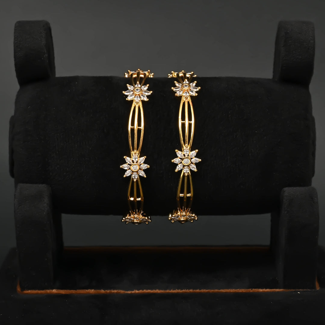 CZ Gold Finish Bangles