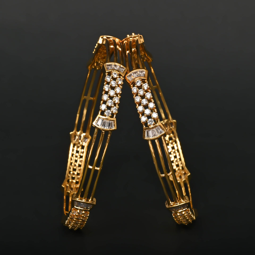 CZ Gold Finish Bangles