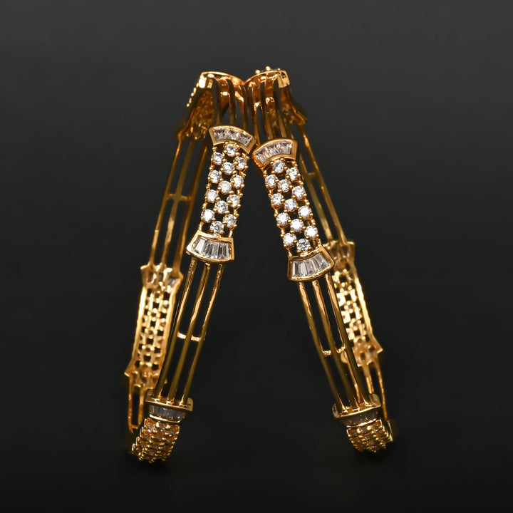 CZ Gold Finish Bangles