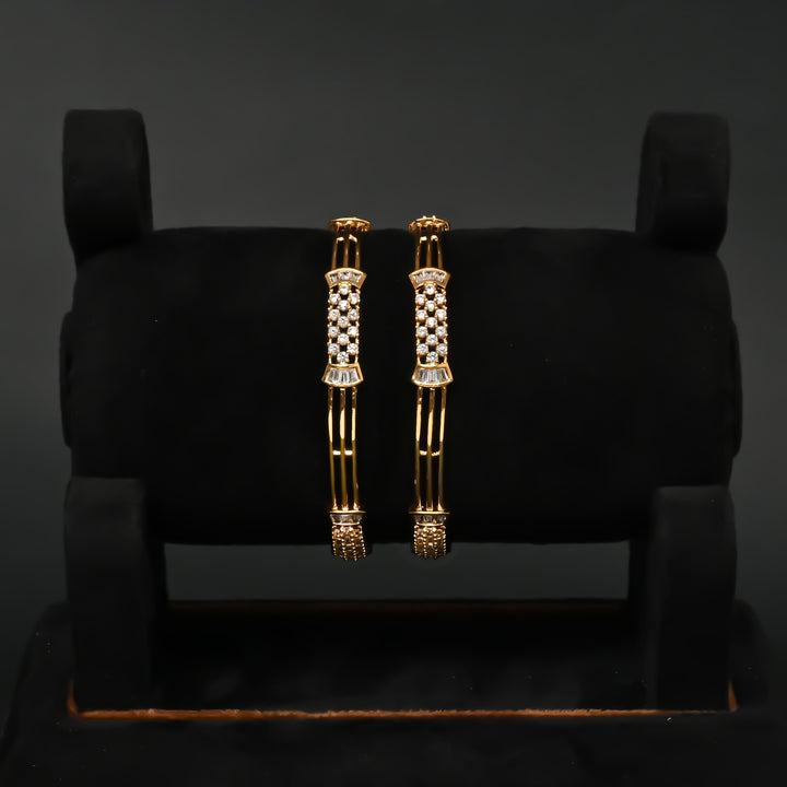 CZ Gold Finish Bangles