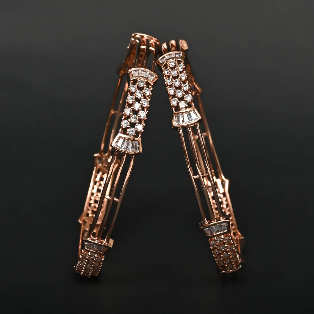 CZ Rose Gold Bangles
