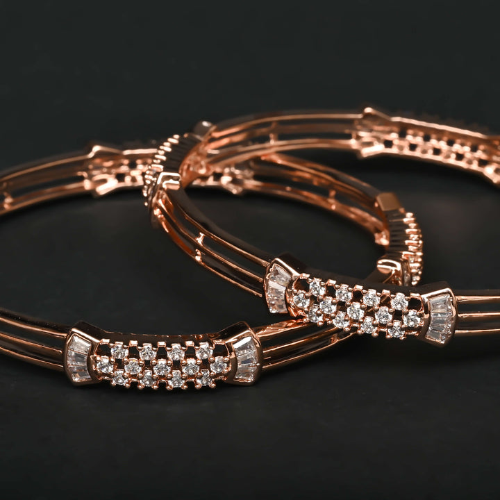 CZ Rose Gold Bangles