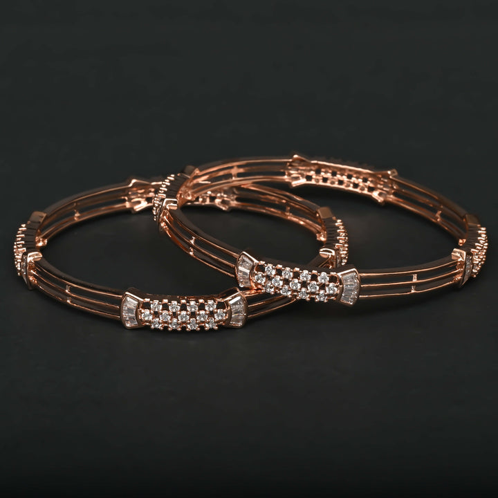 CZ Rose Gold Bangles