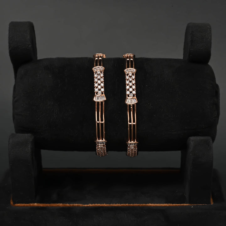 CZ Rose Gold Bangles