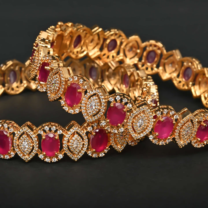 CZ Ruby Bangles