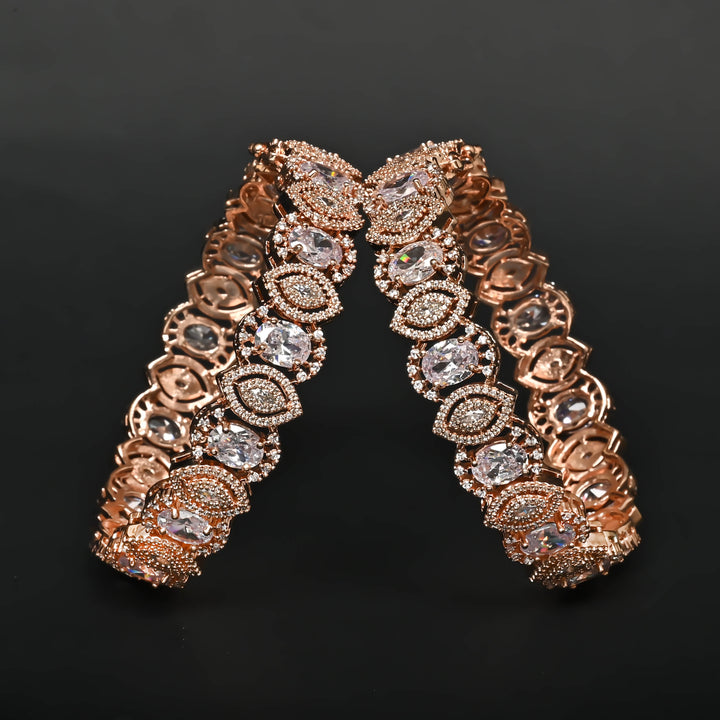 CZ Rose Gold Bangles