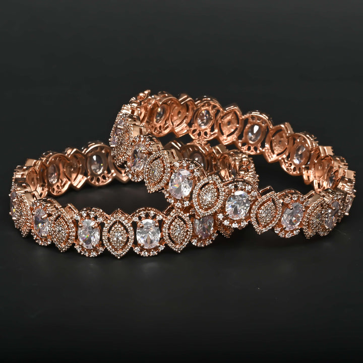 CZ Rose Gold Bangles