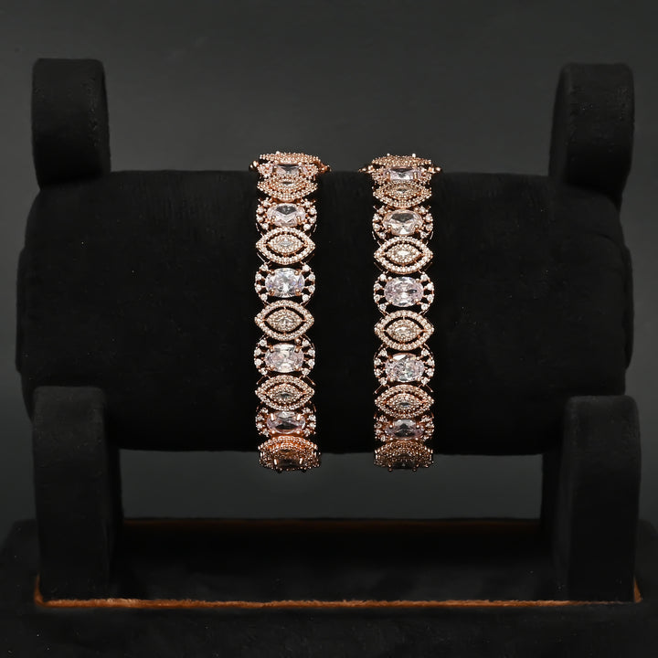 CZ Rose Gold Bangles