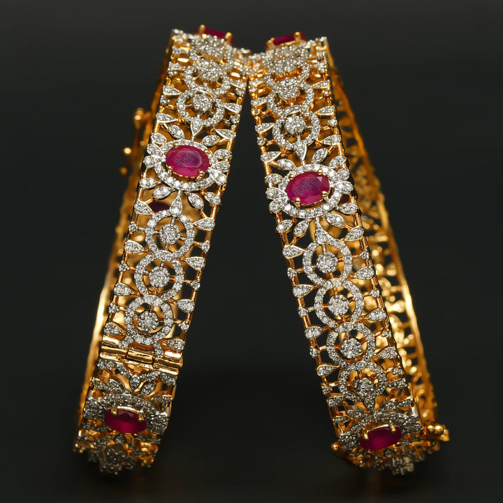 CZ Ruby Bangles