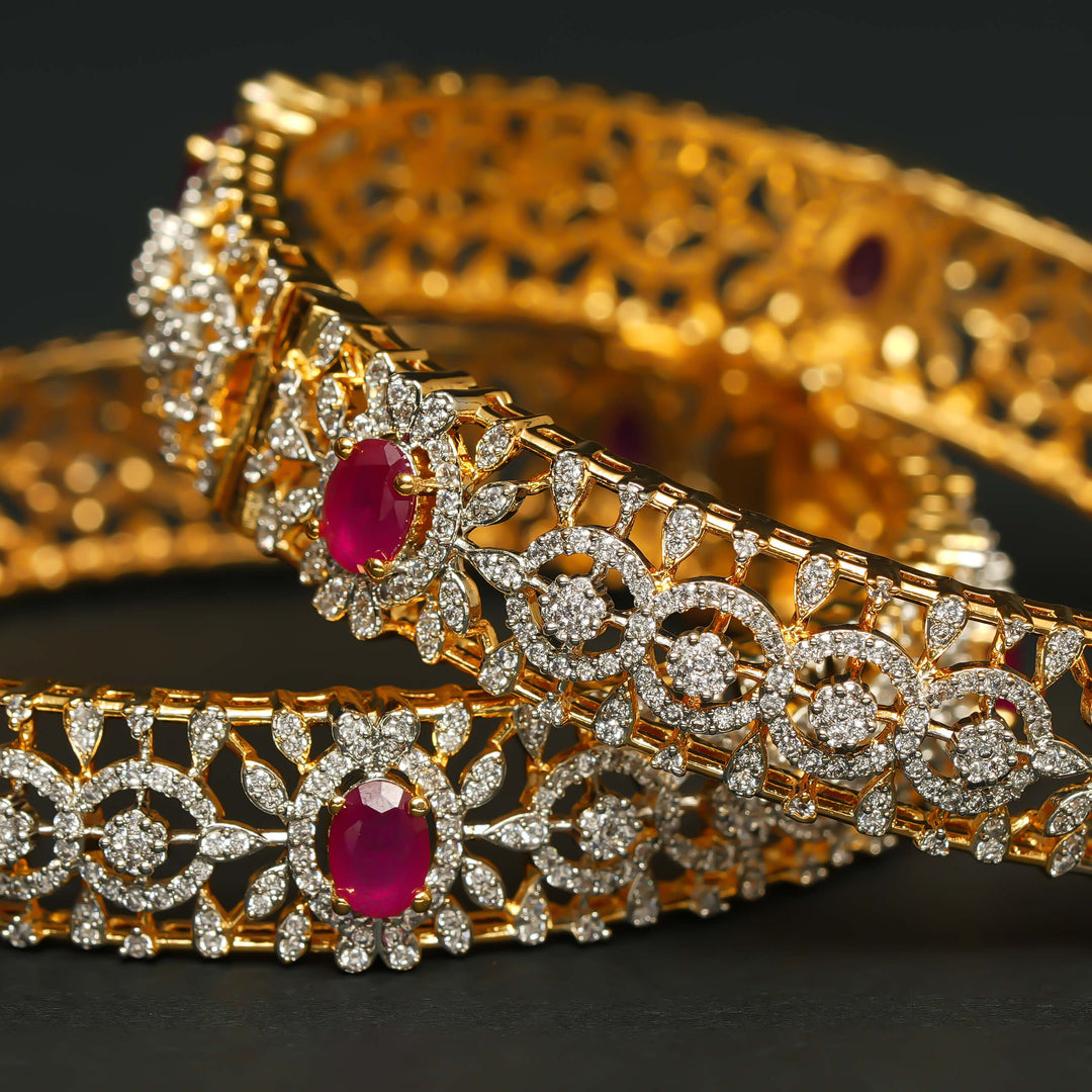 CZ Ruby Bangles