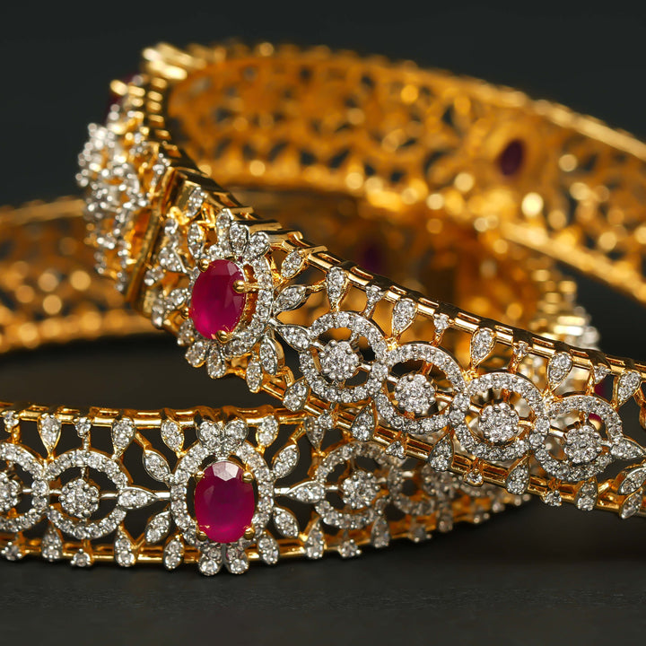 CZ Ruby Bangles