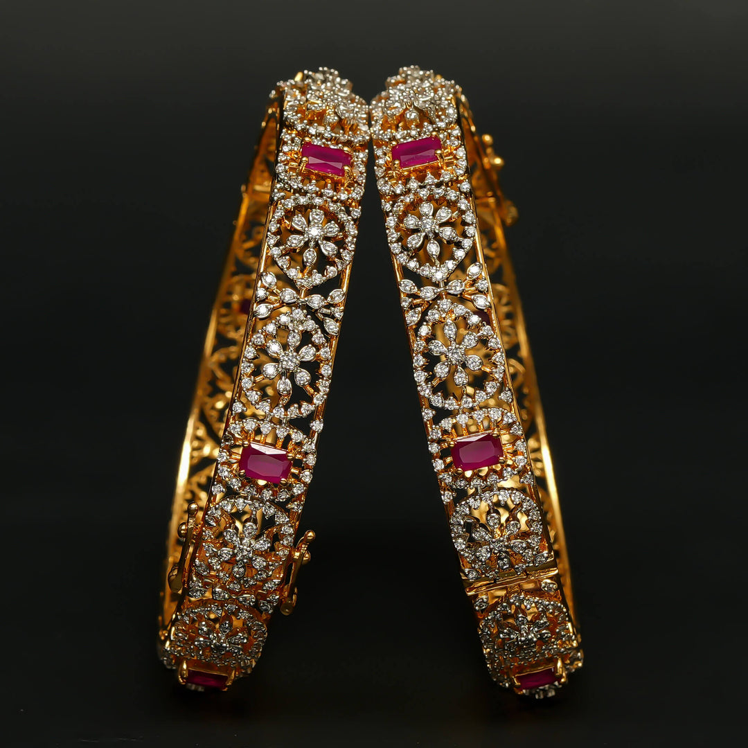 CZ Ruby Bangles
