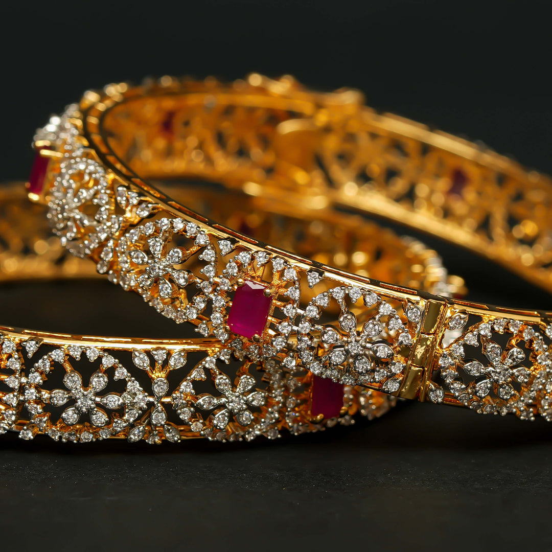CZ Ruby Bangles