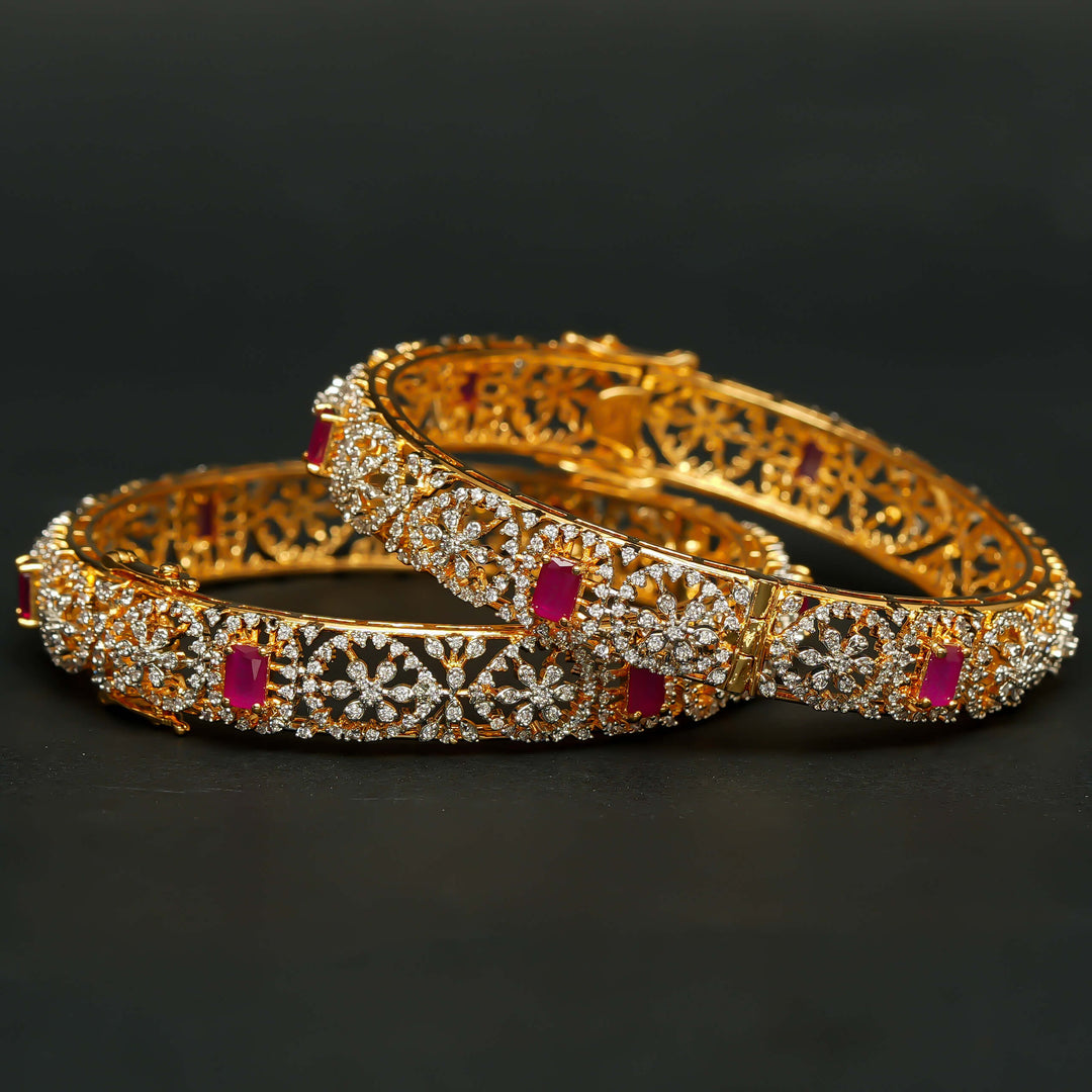 CZ Ruby Bangles