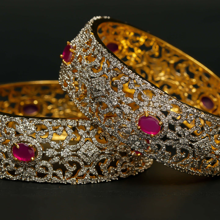 CZ Ruby Bangles