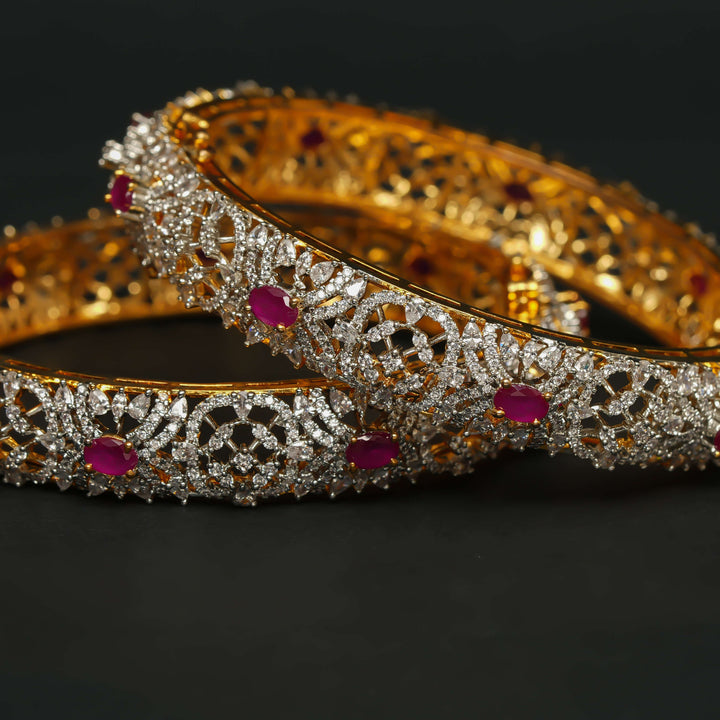 CZ Ruby Bangles