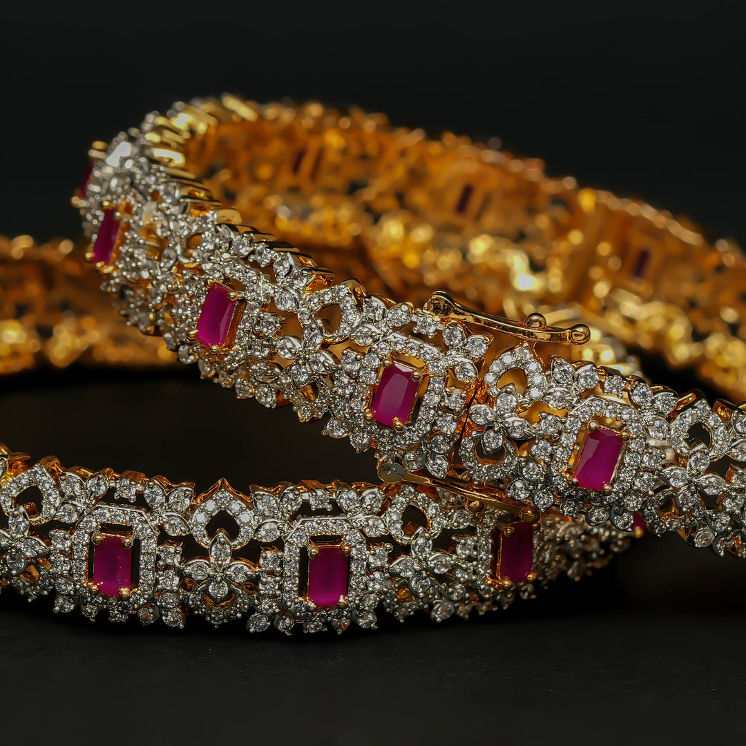 CZ Ruby Bangles