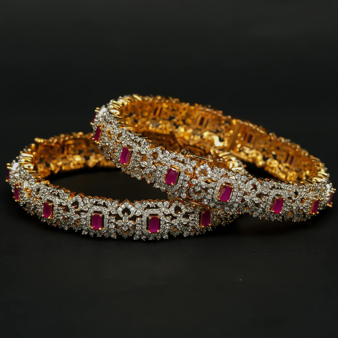 CZ Ruby Bangles