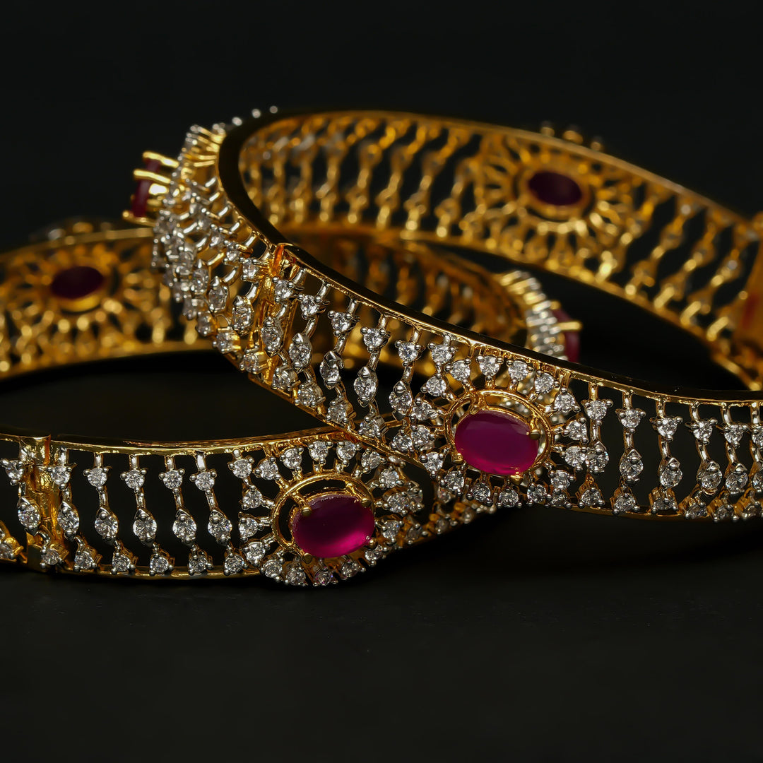 CZ Ruby Bangles