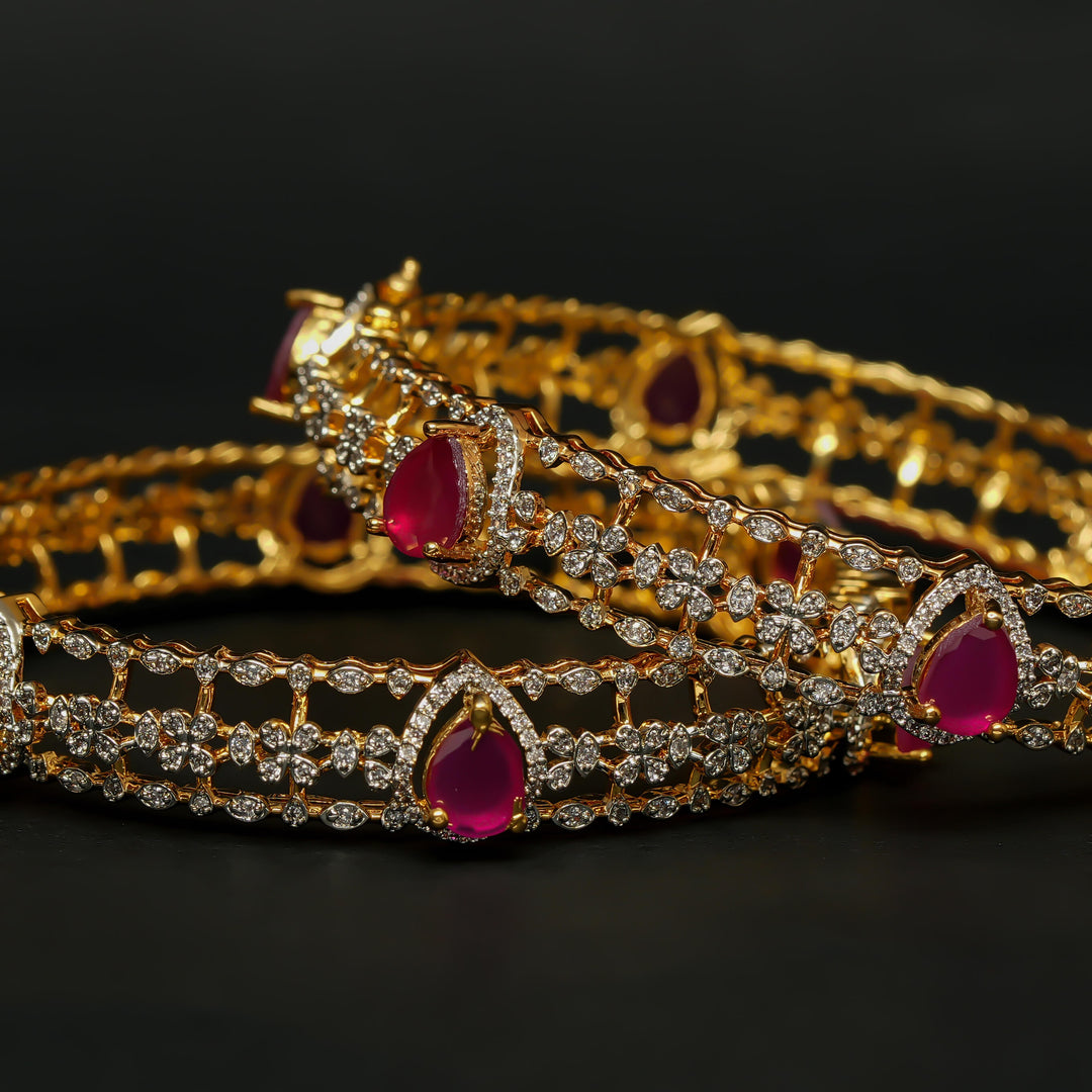 CZ Ruby Bangles
