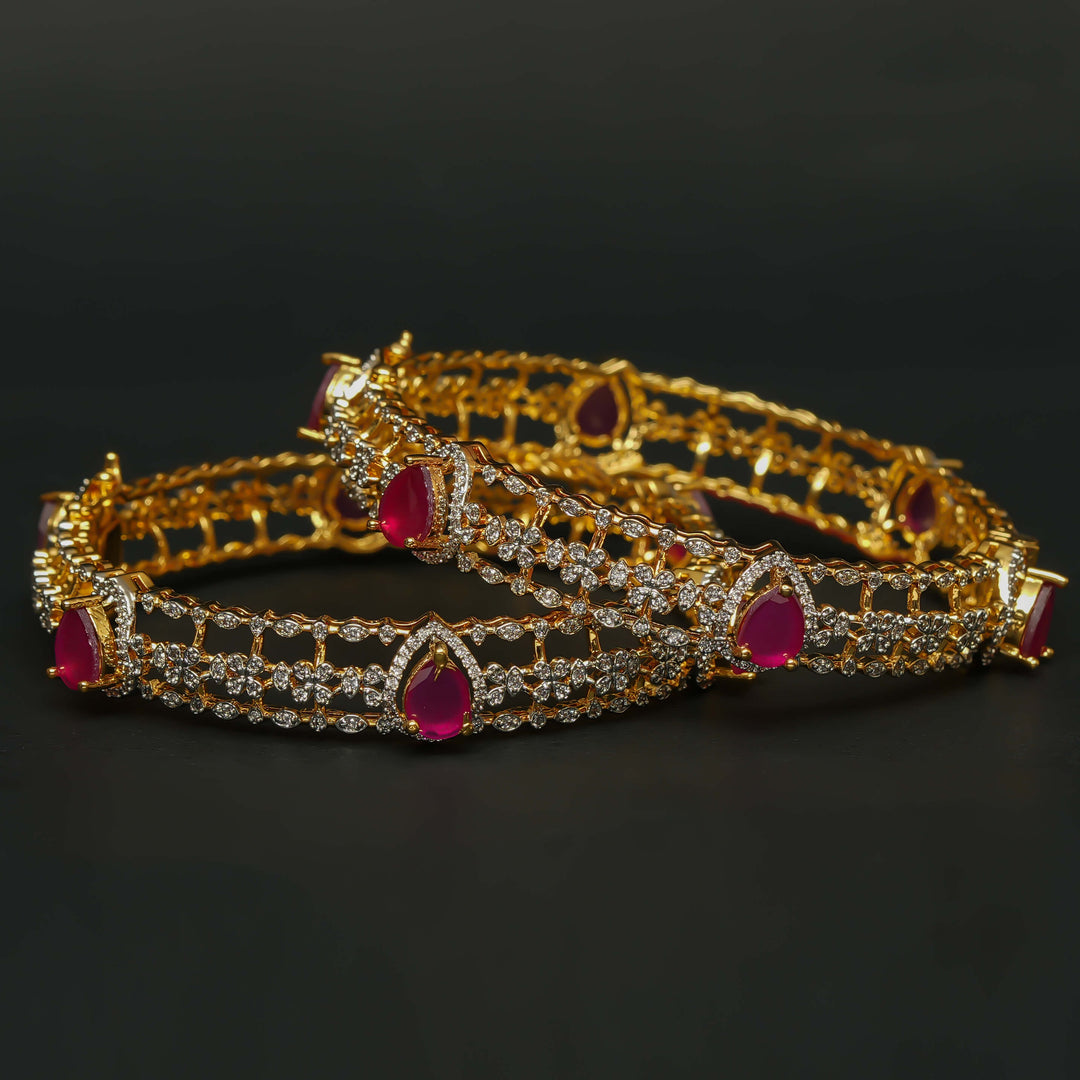 CZ Ruby Bangles