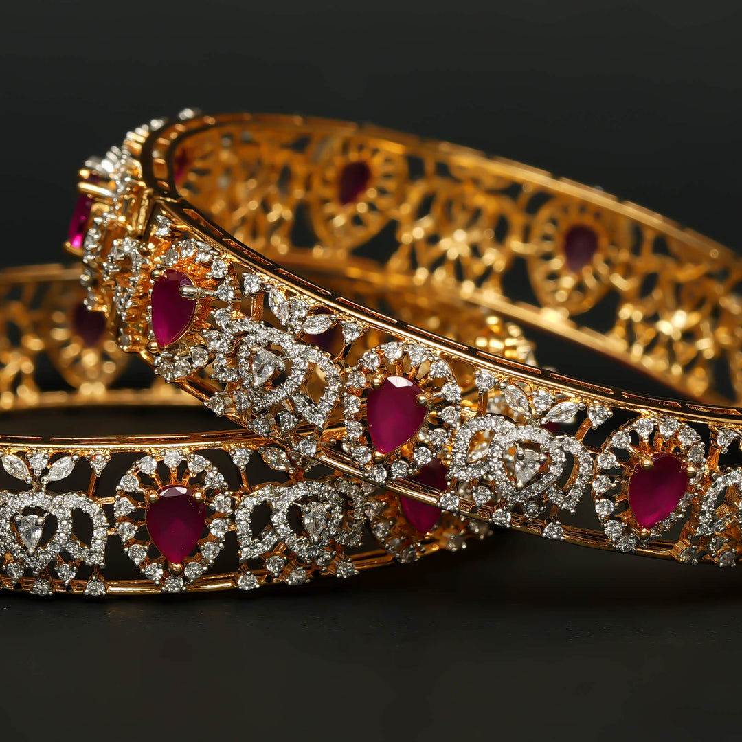 CZ Ruby Bangles