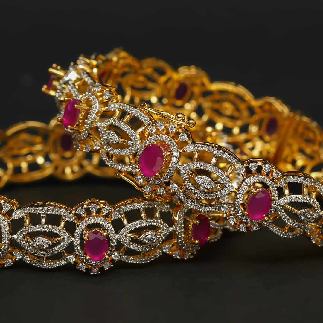CZ Ruby Bangles