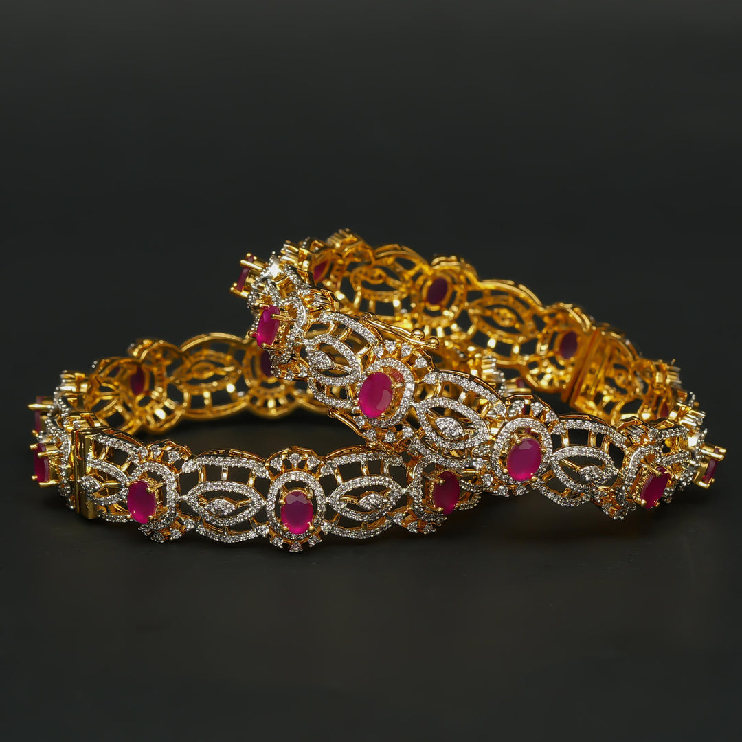 CZ Ruby Bangles