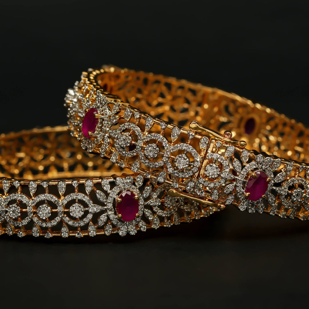 CZ Ruby Bangles