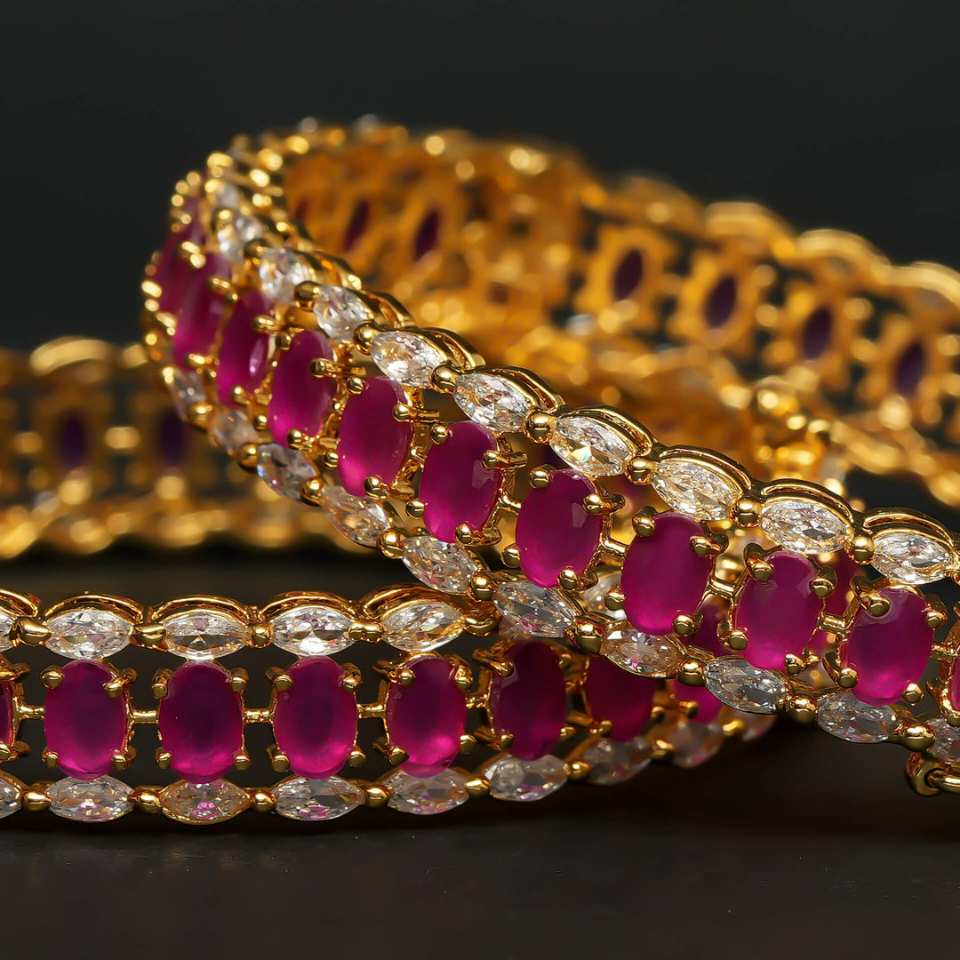 CZ Ruby Bangles