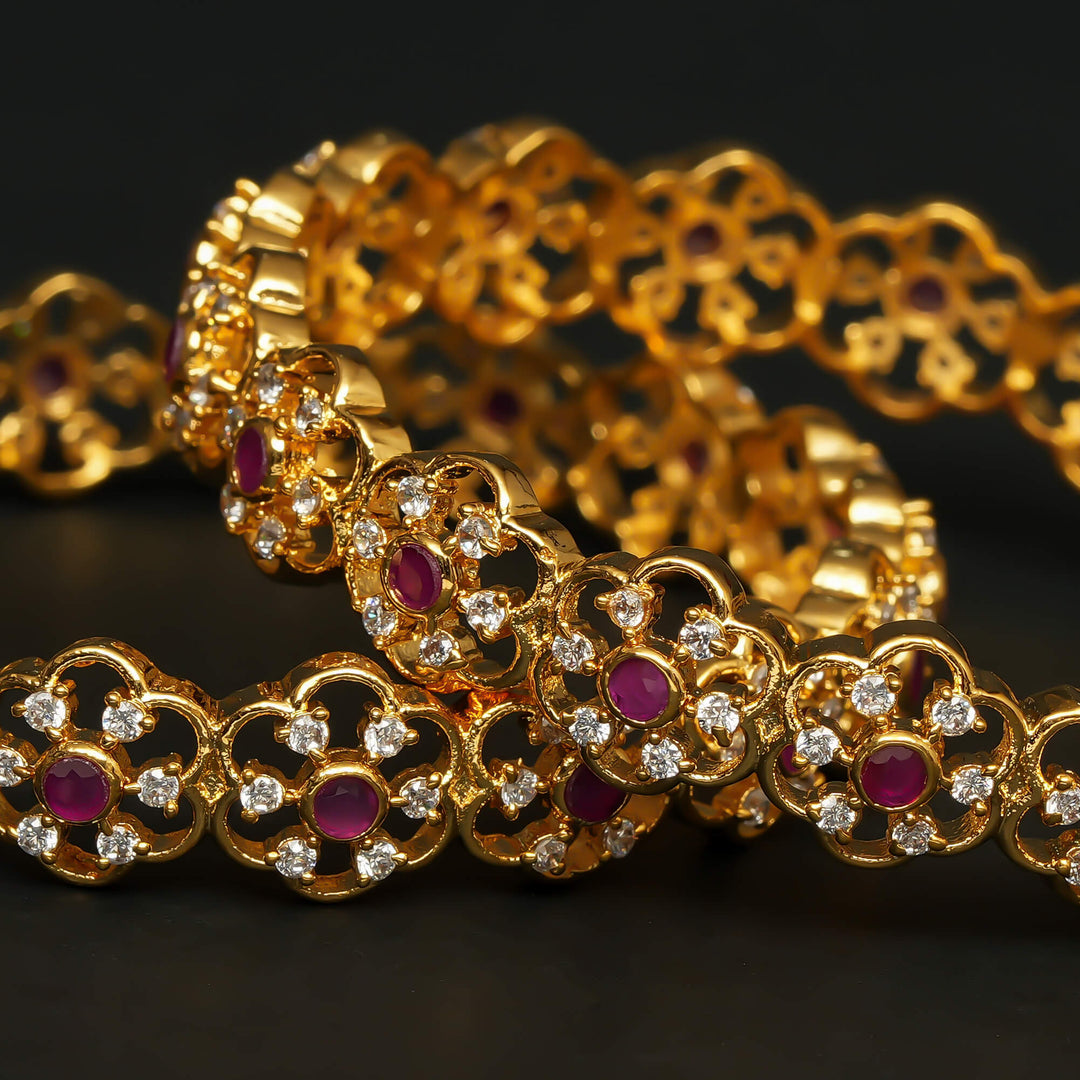 CZ Ruby Bangles