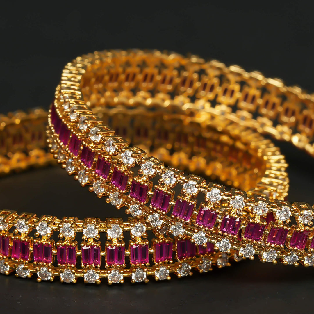 CZ Ruby Bangles