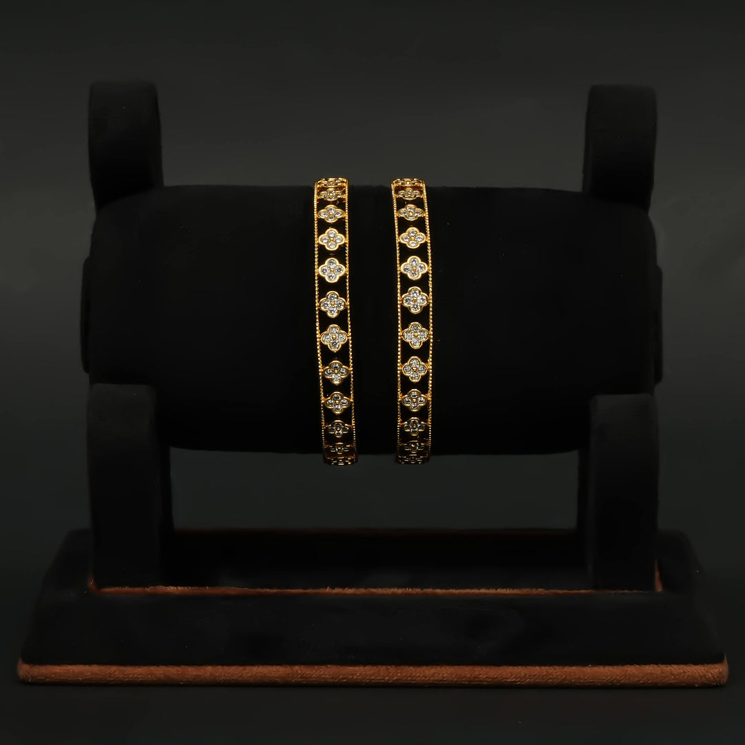 CZ Gold Finish Bangles