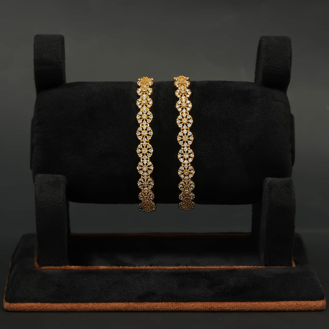 CZ Gold Finish Bangles