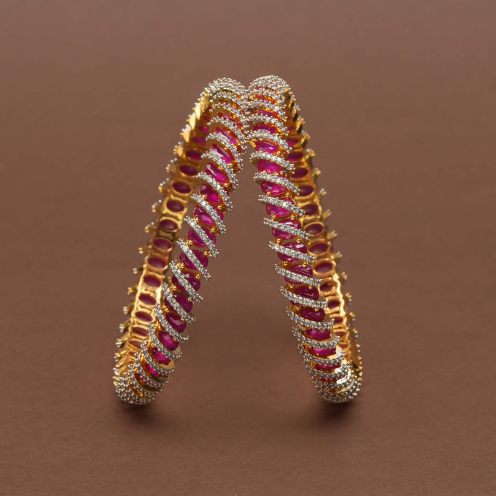 CZ Ruby Bangles