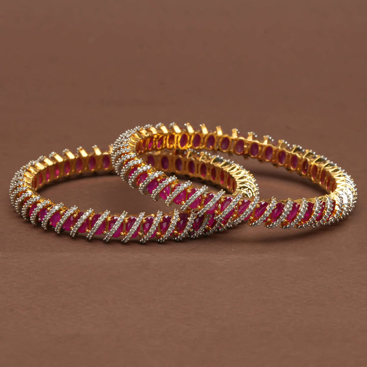 CZ Ruby Bangles