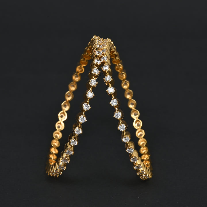 CZ Gold Finish Bangle