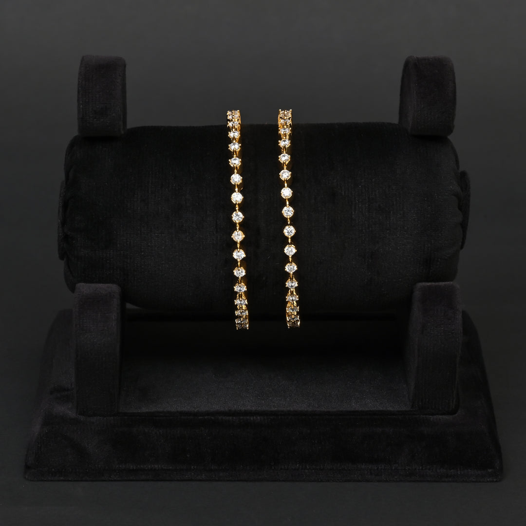 CZ Gold Finish Bangle