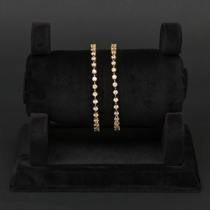 CZ Gold Finish Bangle