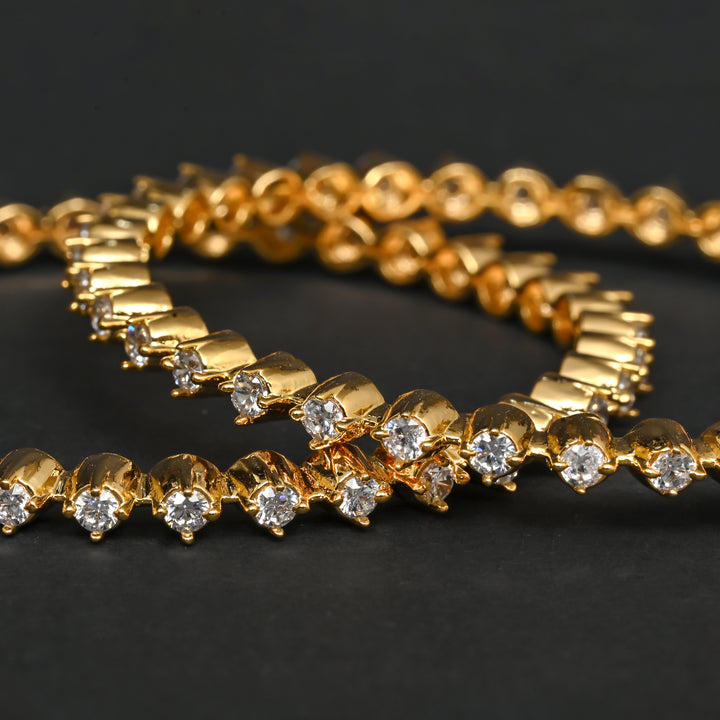 CZ Gold Finish Bangle