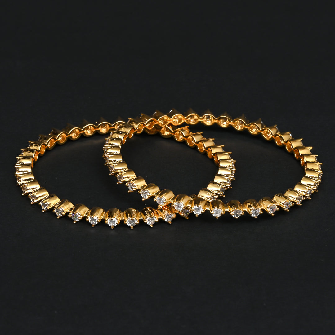 CZ Gold Finish Bangle